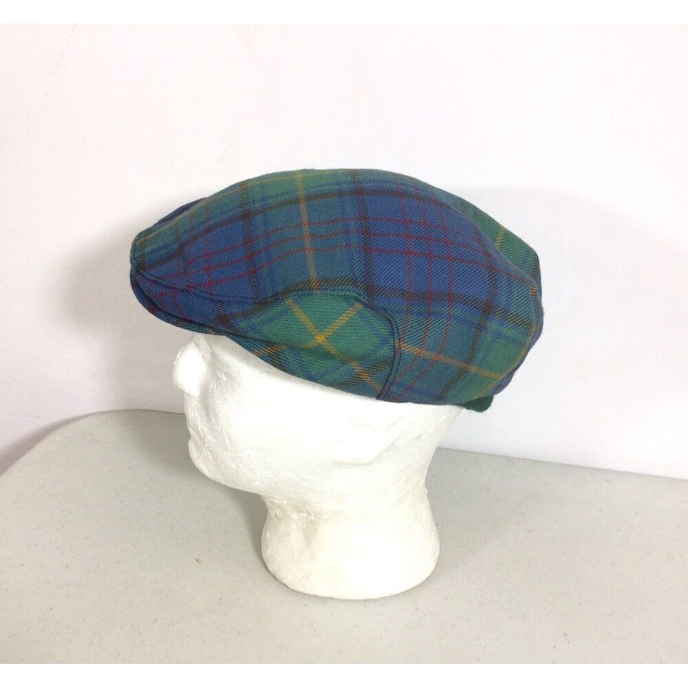 Irish Country Tartans Plaid Wool Cabbie Hat Cap Mens Medium